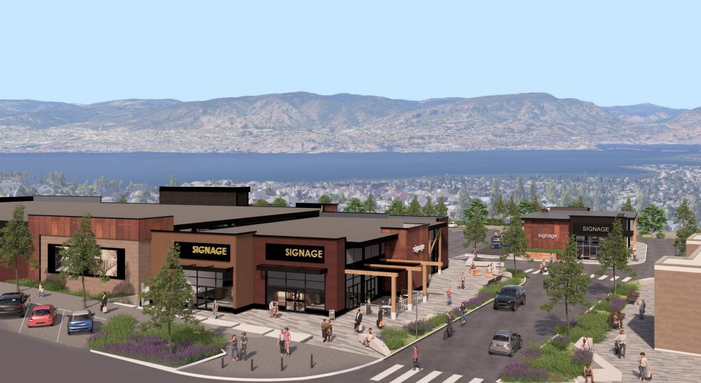 Front View of Retail Development near Canyon Falls on Gordon Drive and Frost Road