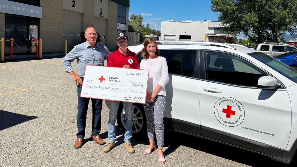 Callahan Property Group donates to Canadian Red Cross